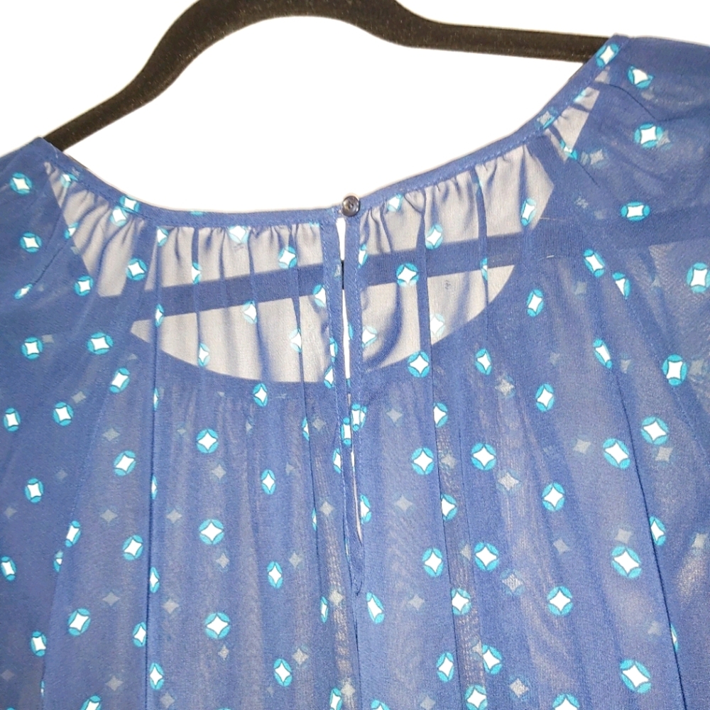Old Navy Blue Polka-dot Blouse